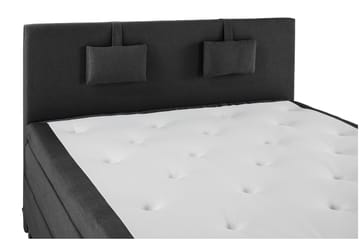 Komplett Sengepakke Olivia 160x200 Glatt Sengegavl Svart/Grå - Memory Nakkepute Liten - Møbler - Senger - Kontinentalsenger