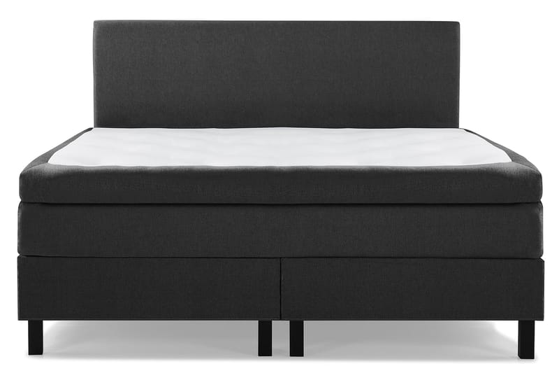 Komplett Sengepakke Olivia 160x200 Glatt Sengegavl Svart/Grå - Memory - Møbler - Senger - Kontinentalsenger