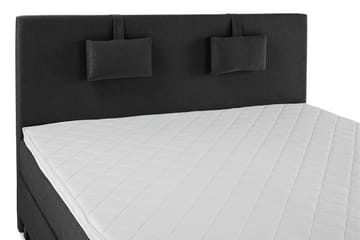 Komplett Sengepakke Olivia 160x200 Glatt Sengegavl Svart/Grå - Skum Nakkepute Liten - Møbler - Senger - Kontinentalsenger