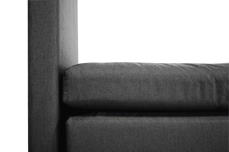 Komplett Sengepakke Olivia 160x200 Glatt Sengegavl Svart/Grå - Polyeter Nakkepute Liten - Møbler - Senger - Kontinentalsenger