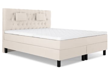 Komplett Sengepakke Olivia 180x200 Diamant Sengegavl Beige - Skum Nakkepute Liten - Møbler - Senger - Kontinentalsenger
