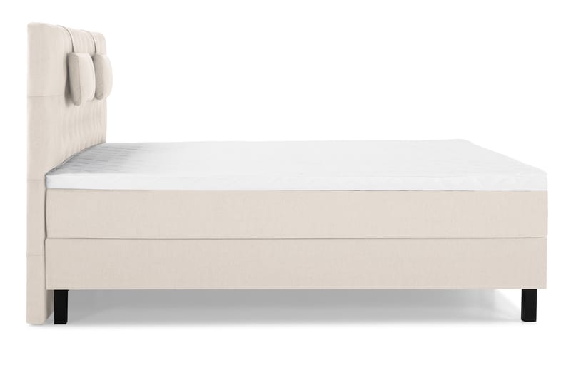 Komplett Sengepakke Olivia 180x200 Diamant Sengegavl Beige - Skum Nakkepute Liten - Møbler - Senger - Kontinentalsenger