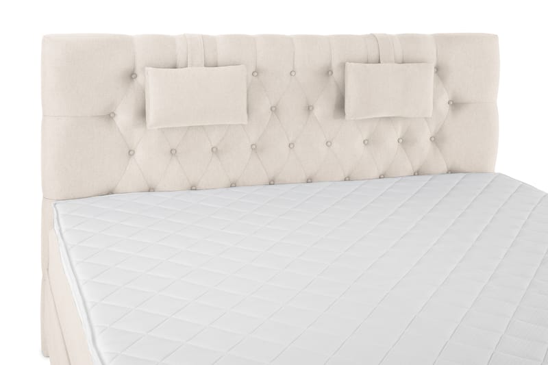 Komplett Sengepakke Olivia 180x200 Diamant Sengegavl Beige - Skum Nakkepute Liten - Kontinentalsenger - Dobbeltsenger - Komplett sengepakke