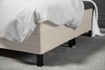 Komplett Sengepakke Olivia 180x200 Diamant Sengegavl Beige - Skum Nakkepute Stor - Møbler - Senger - Kontinentalsenger
