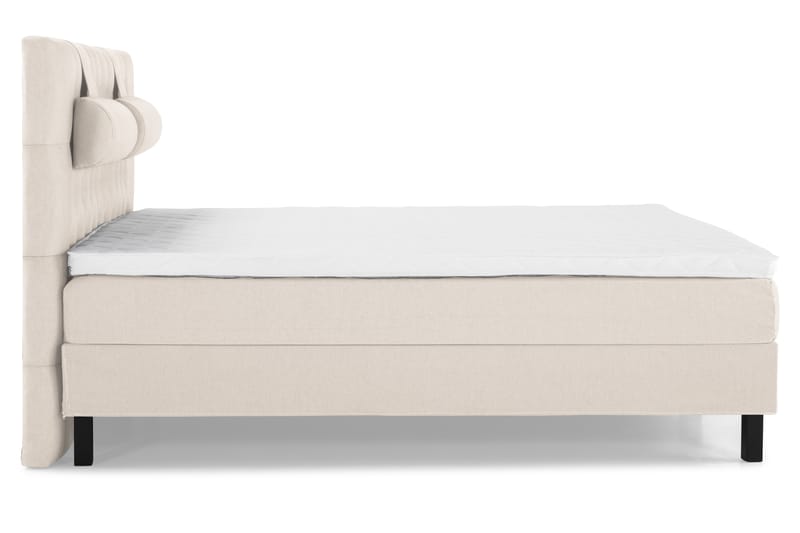 Komplett Sengepakke Olivia 180x200 Diamant Sengegavl Beige - Skum Nakkepute Stor - Møbler - Senger - Kontinentalsenger