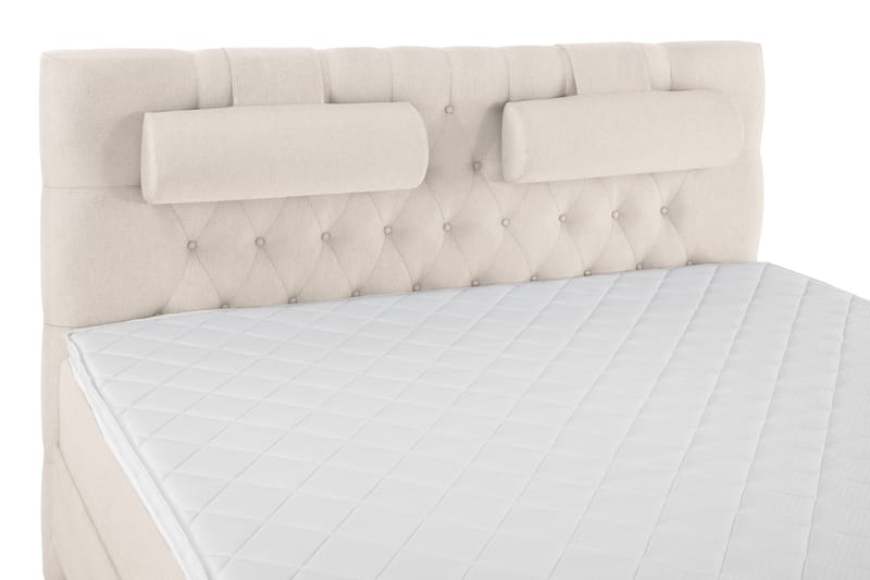 Komplett Sengepakke Olivia 180x200 Diamant Sengegavl Beige - Skum Nakkepute Stor - Møbler - Senger - Kontinentalsenger