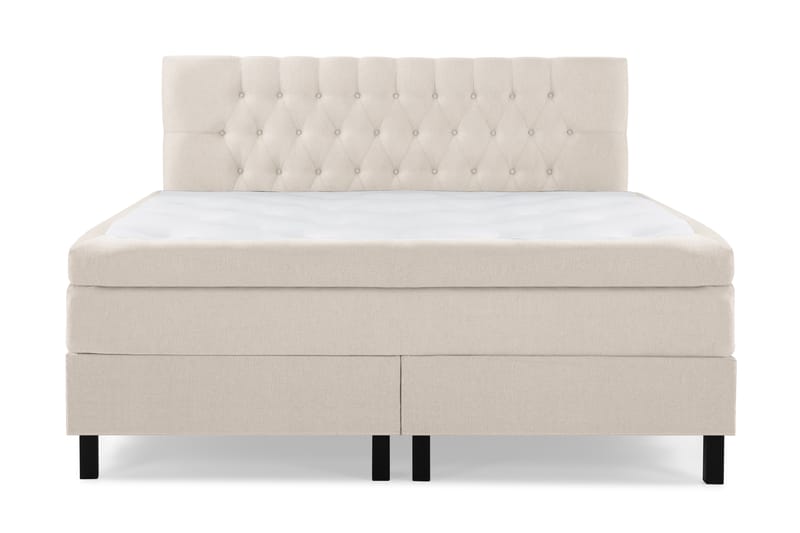 Komplett Sengepakke Olivia 180x200 Diamant Sengegavl Beige - Polyeter - Møbler - Senger - Kontinentalsenger