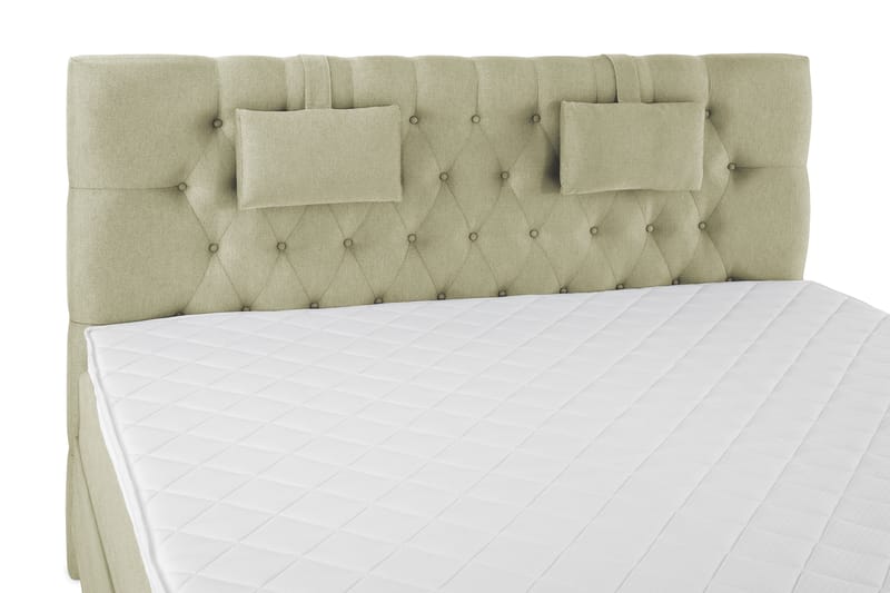 Komplett Sengepakke Olivia 180x200 Diamant Sengegavl Grønn - Skum Nakkepute Liten - Møbler - Senger - Kontinentalsenger