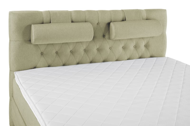 Komplett Sengepakke Olivia 180x200 Diamant Sengegavl Grønn - Skum Nakkepute Stor - Møbler - Senger - Kontinentalsenger