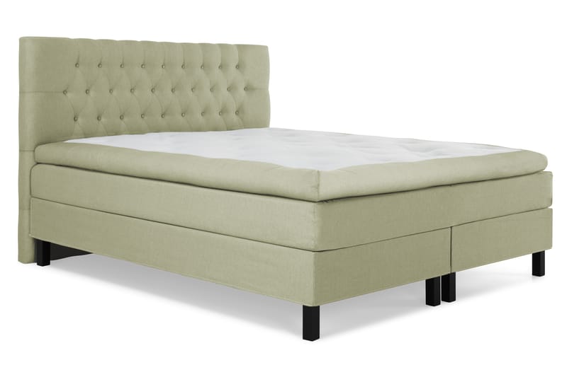 Komplett Sengepakke Olivia 180x200 Diamant Sengegavl Grønn - Polyeter - Møbler - Senger - Kontinentalsenger