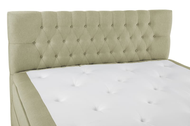 Komplett Sengepakke Olivia 180x200 Diamant Sengegavl Grønn - Polyeter - Møbler - Senger - Kontinentalsenger