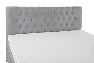 Komplett Sengepakke Olivia 180x200 Diamant Sengegavl Lysgrå - Skum - Møbler - Senger - Kontinentalsenger