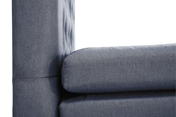 Komplett Sengepakke Olivia 180x200 Diamant Sengegavl Mørkebl - Memory Nakkepute Liten - Møbler - Senger - Kontinentalsenger
