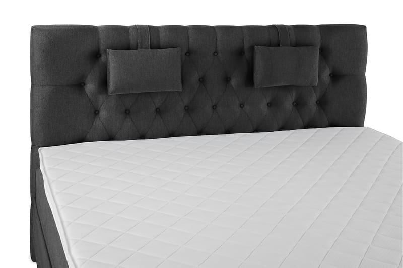 Komplett Sengepakke Olivia 180x200 Diamant Sengegavl Svart/G - Skum Nakkepute Liten - Møbler - Senger - Kontinentalsenger