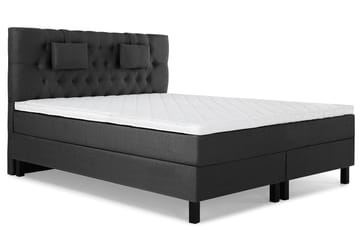 Komplett Sengepakke Olivia 180x200 Diamant Sengegavl Svart/G - Skum Nakkepute Liten - Møbler - Senger - Kontinentalsenger