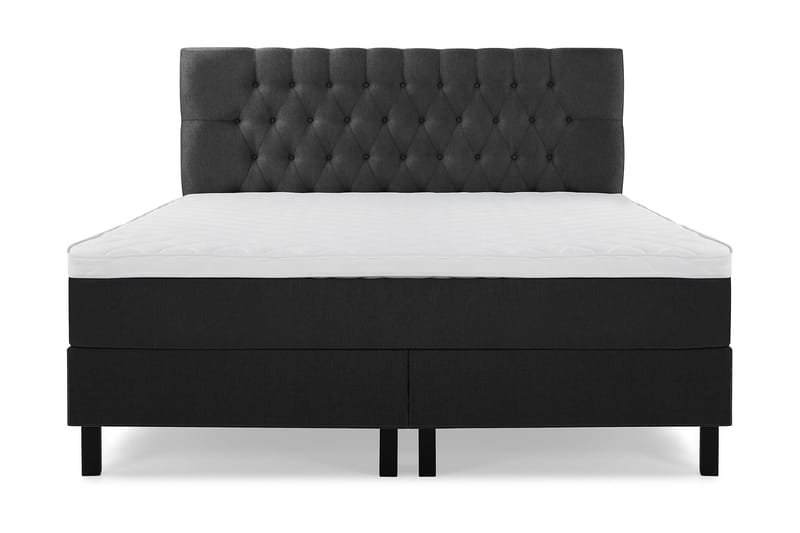 Komplett Sengepakke Olivia 180x200 Diamant Sengegavl Svart/G - Skum - Møbler - Senger - Kontinentalsenger