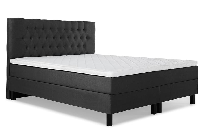 Komplett Sengepakke Olivia 180x200 Diamant Sengegavl Svart/G - Skum - Møbler - Senger - Kontinentalsenger