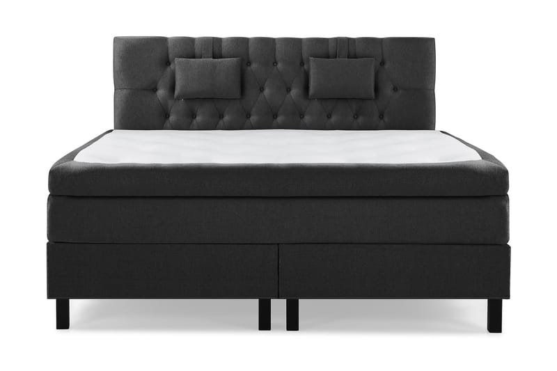Komplett Sengepakke Olivia 180x200 Diamant Sengegavl Svart/G - Polyeter Nakkepute Liten - Møbler - Senger - Kontinentalsenger