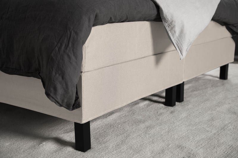 Komplett Sengepakke Olivia 180x200 Glatt Sengegavl Beige - Memory Nakkepute Stor - Møbler - Senger - Kontinentalsenger