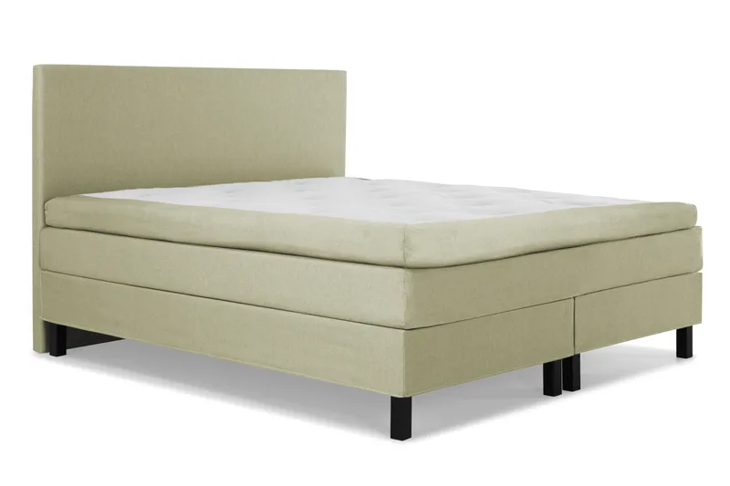 Komplett Sengepakke Olivia 180x200 Glatt Sengegavl Grønn - Polyeter - Møbler - Senger - Kontinentalsenger