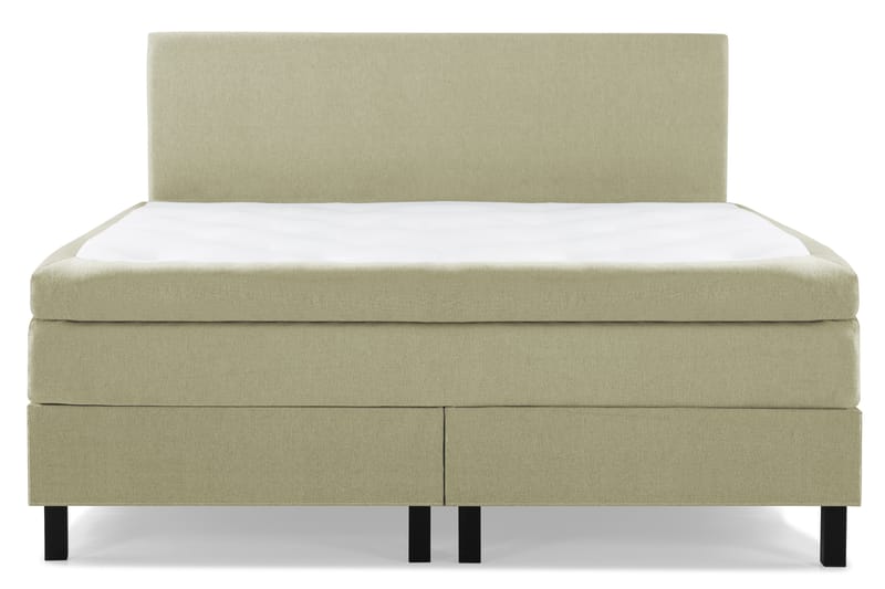 Komplett Sengepakke Olivia 180x200 Glatt Sengegavl Grønn - Polyeter - Møbler - Senger - Kontinentalsenger