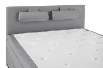 Komplett Sengepakke Olivia 180x200 Glatt Sengegavl Lysgrå - Polyeter Nakkepute Stor - Møbler - Senger - Kontinentalsenger