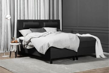Komplett Sengepakke Olivia 180x200 Glatt Sengegavl Svart/Grå - Lateks Nakkepute Liten - Møbler - Senger - Kontinentalsenger