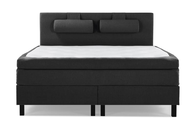 Komplett Sengepakke Olivia 180x200 Glatt Sengegavl Svart/Grå - Lateks Nakkepute Stor - Møbler - Senger - Kontinentalsenger