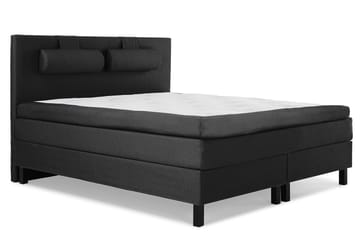 Komplett Sengepakke Olivia 180x200 Glatt Sengegavl Svart/Grå - Lateks Nakkepute Stor - Møbler - Senger - Kontinentalsenger