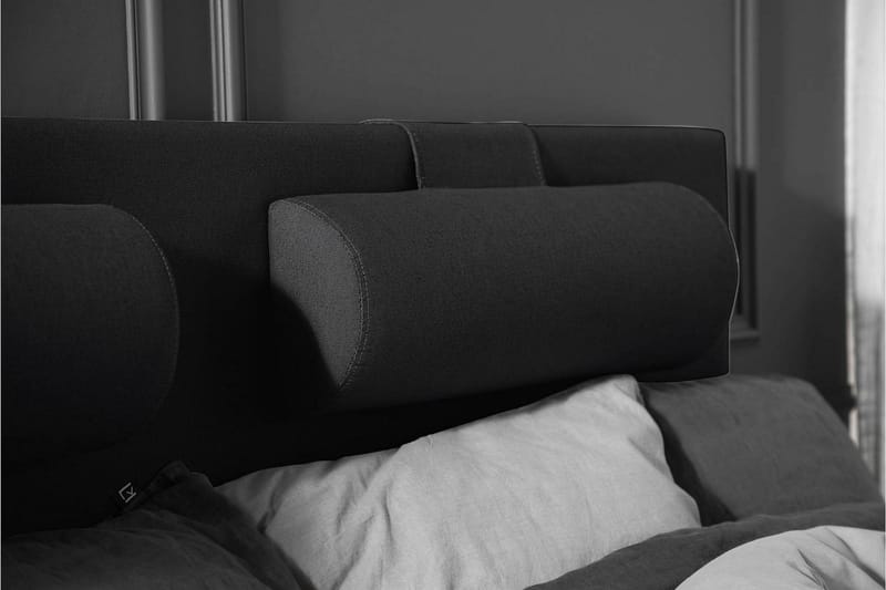 Komplett Sengepakke Olivia 180x200 Glatt Sengegavl Svart/Grå - Lateks - Møbler - Senger - Kontinentalsenger