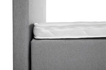 Komplett Sengepakke Olivia 180x200 Skum Lysegrå - Glatt Sengegavl Små Puter - Møbler - Senger - Kontinentalsenger