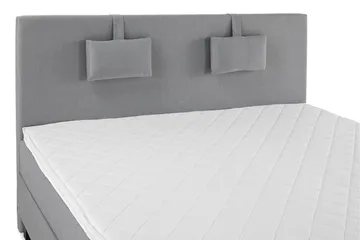 Komplett Sengepakke Olivia 180x200 Skum Lysegrå - Glatt Sengegavl Små Puter - Møbler - Senger - Kontinentalsenger