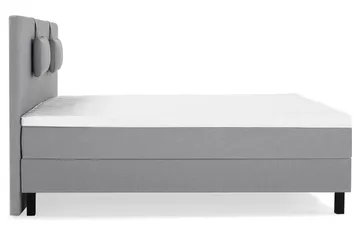 Komplett Sengepakke Olivia 180x200 Skum Lysegrå - Glatt Sengegavl Små Puter - Møbler - Senger - Kontinentalsenger