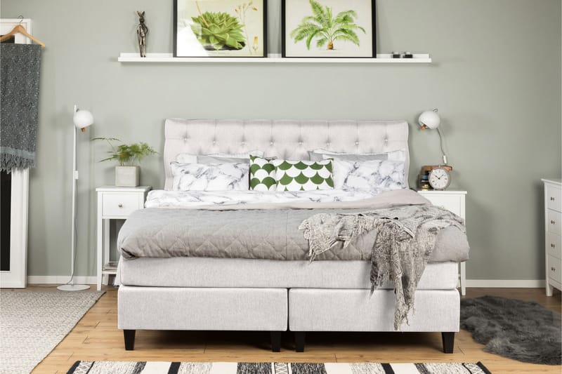 Komplett Sengepakke Relax Basic 160x200 - Beige - Møbler - Senger - Kontinentalsenger