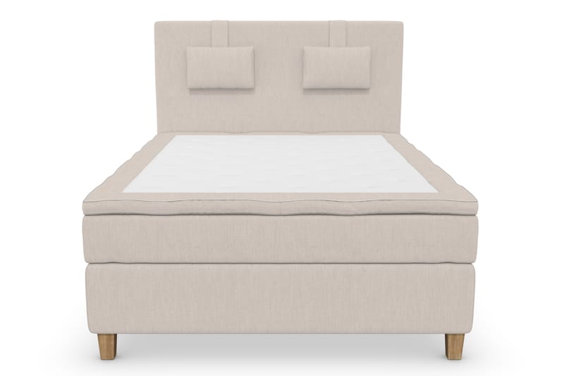 Komplett Sengepakke Roma Lyx 120 cm Beige/Eikeben - Kontinentalseng - Kontinentalsenger - Komplett sengepakke