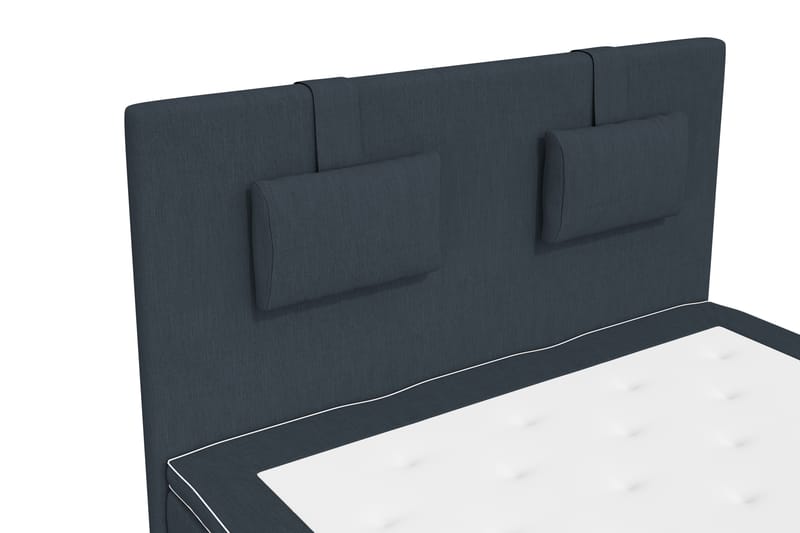 Komplett Sengepakke Roma Lyx 120 cm Mørkblå - Sort Sokkel - Kontinentalsenger - Komplett sengepakke