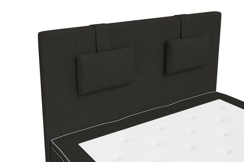 Komplett Sengepakke Roma Lyx 120 cm Svart/Sølvben - Kontinentalseng - Kontinentalsenger - Komplett sengepakke