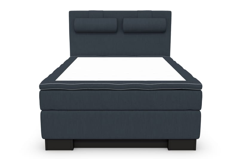Komplett Sengepakke Roma Lyx 120 Mørkblå - Sort Sokkel - Kontinentalsenger - Komplett sengepakke