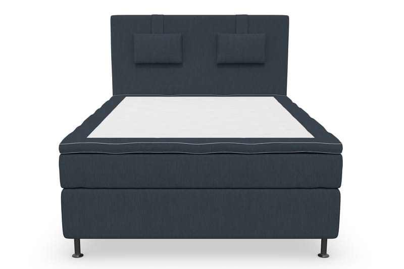 Komplett Sengepakke Roma Lyx 120 Mørkblå/Sølvben - Kontinentalseng - Kontinentalsenger - Komplett sengepakke