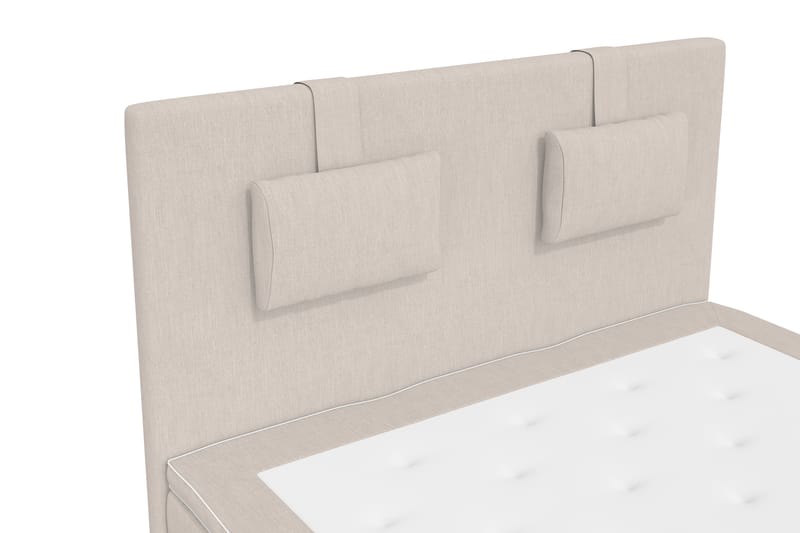 Komplett Sengepakke Roma Lyx 140 cm Beige/Eikeben - Kontinentalseng - Kontinentalsenger - Komplett sengepakke