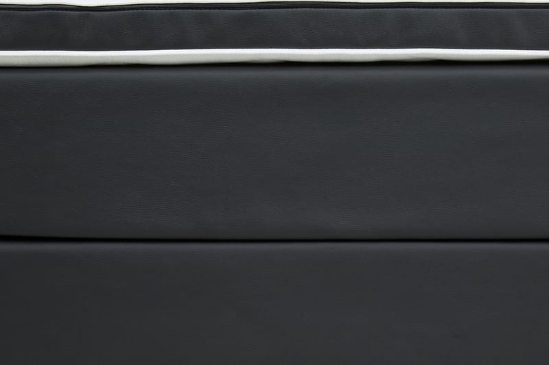 Komplett Sengepakke Romance Lyx 120 cm Svart PU - Svarte Firkantben - Kontinentalsenger - Enkeltsenger - Komplett sengepakke