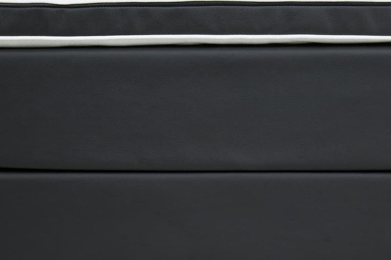 Komplett Sengepakke Romance Lyx 120 cm Svart PU - Svarte Runde Ben - Kontinentalsenger - Enkeltsenger - Komplett sengepakke