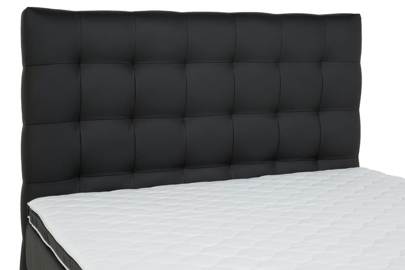 Komplett Sengepakke Romance Lyx 120 cm Svart PU - Sokkel - Kontinentalsenger - Enkeltsenger - Komplett sengepakke