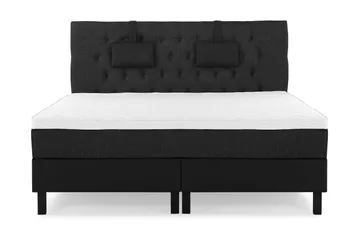 Diamant Sengegavl 160 cm - Svart/Grå/PU