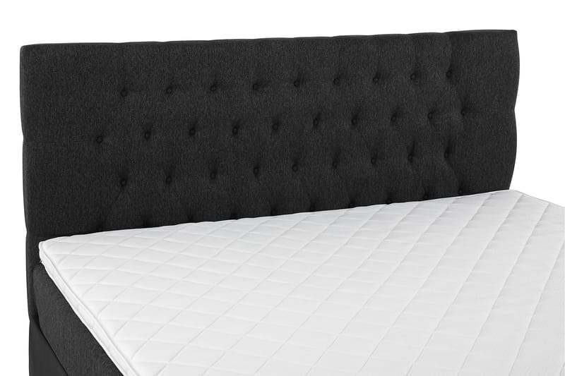 Komplett Sengepk. Olivia 160x200 Diamant Gavl Svart/Grå/PU - Skum - Møbler - Senger - Kontinentalsenger