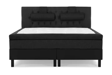 Diamant Sengegavl 180 cm - Svart/Grå/PU