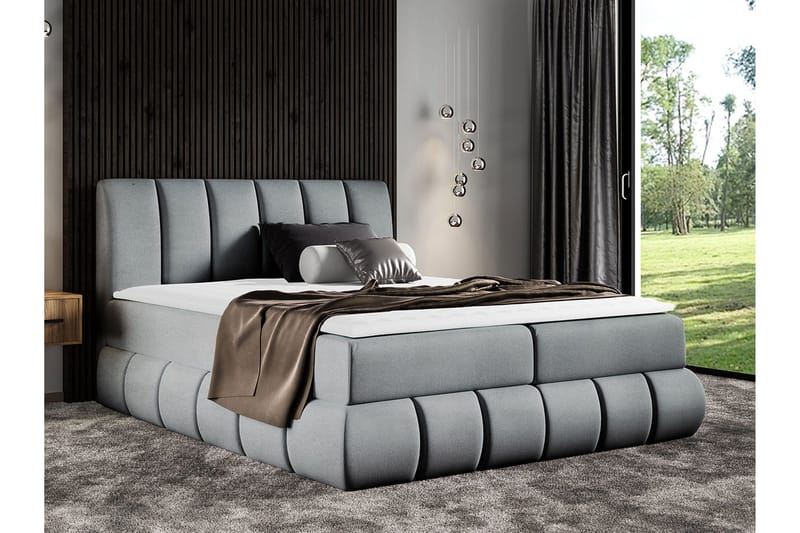 Kontinentalseng 124x218 cmMørkegrå - Mørkegrå - Møbler - Senger - Kontinentalsenger