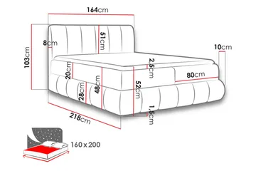 Kontinentalseng 164x218 cm - Blå - Møbler - Senger - Kontinentalsenger