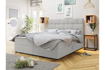 Kontinentalseng 180x200 cm - Lysegrå - Møbler - Senger - Kontinentalsenger