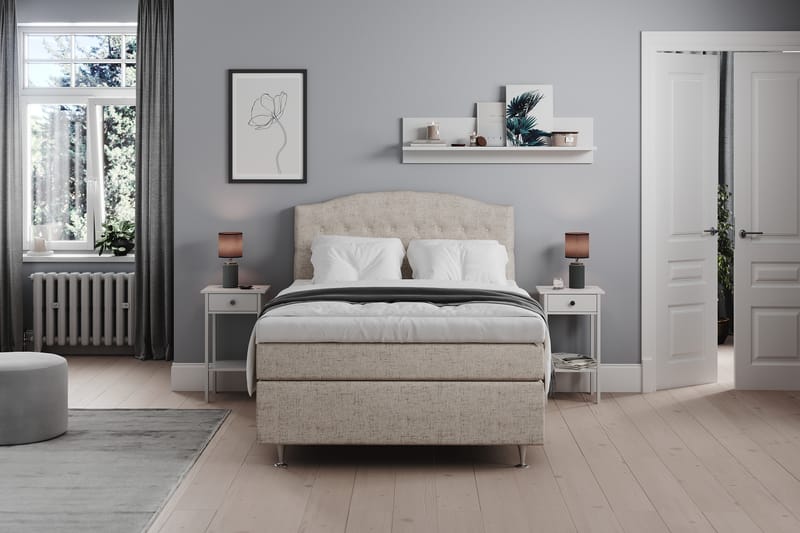 Kontinentalseng Abelie 140x200 Medium - Beige - Møbler - Senger - Kontinentalsenger